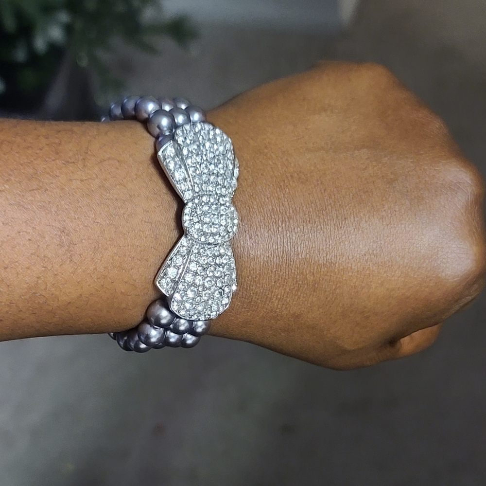 Rhinestone ball bracelet